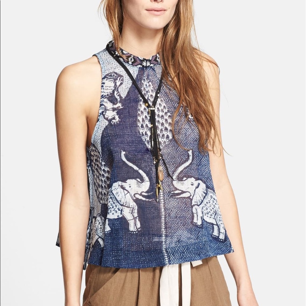 Free People ๐ Indigo Elephant Tank - Picture 6 of 8